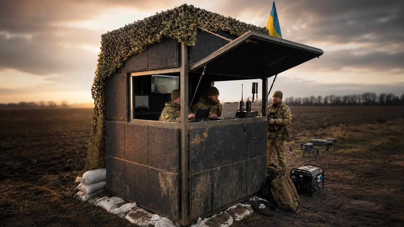 Модульна захисна споруда для персоналу, постів спостереження та обладнання